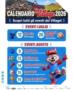 Calendario Village estate 2026 con eventi per bambini e famiglie a Prato Nevoso